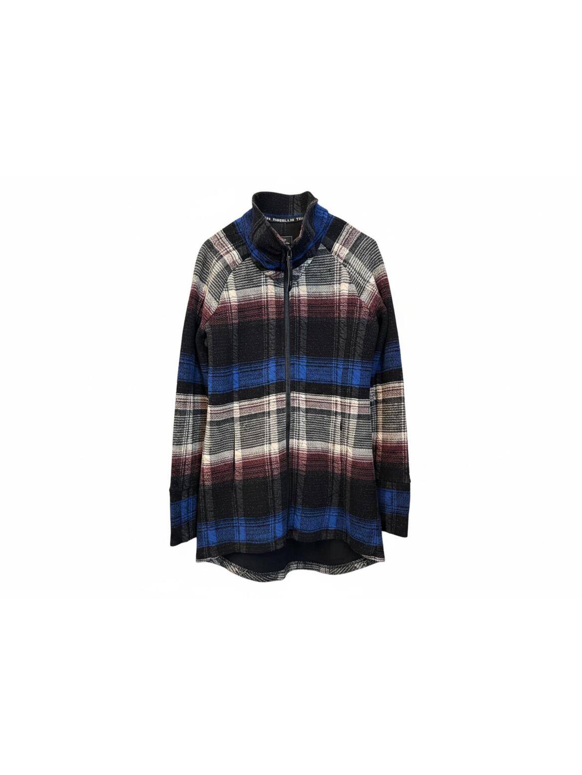 Tonia Debellis Women's Plaid Zip-Up Jacket (M) - Made In Canada